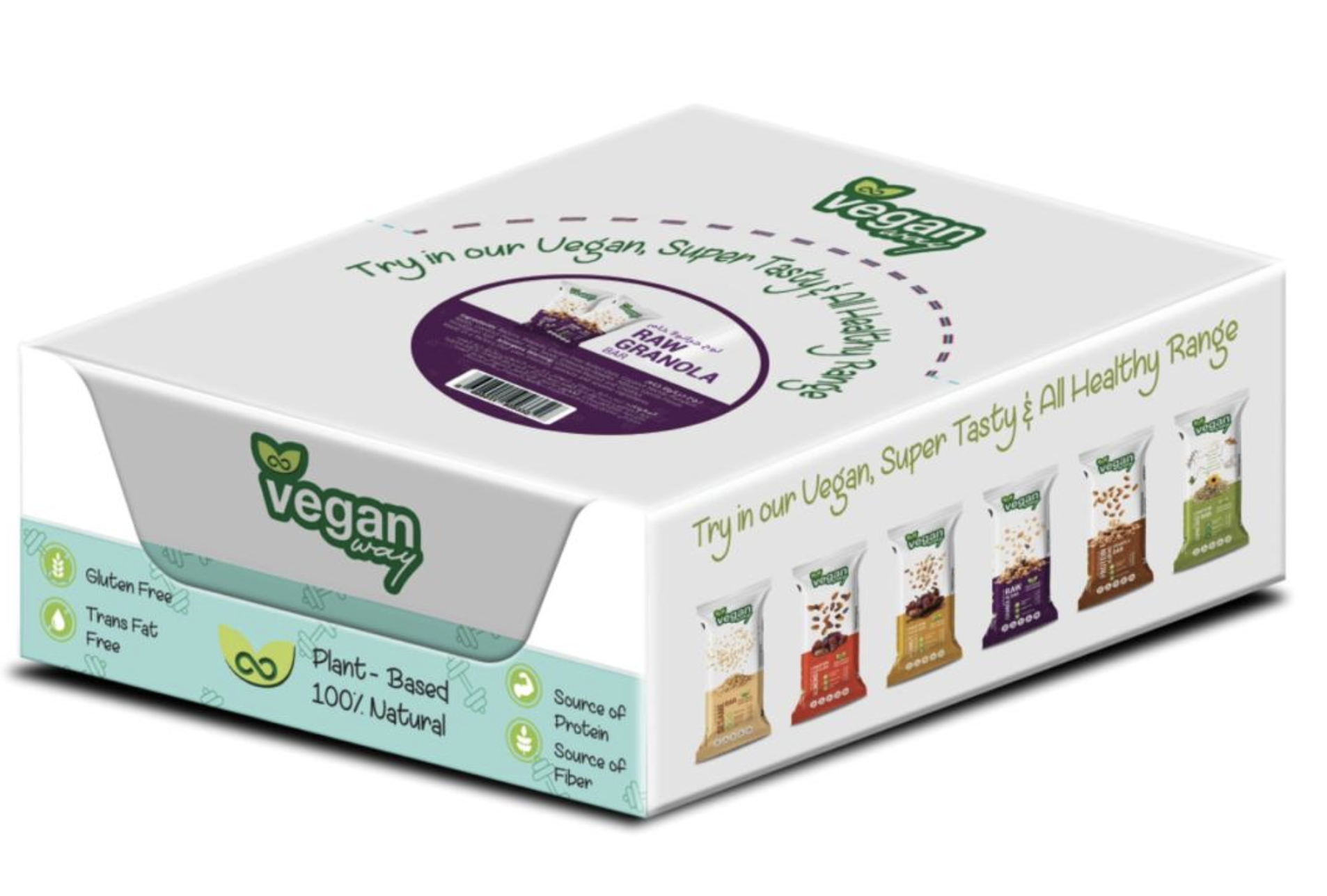 Pack of 12 Vegan Raw Granola Bars