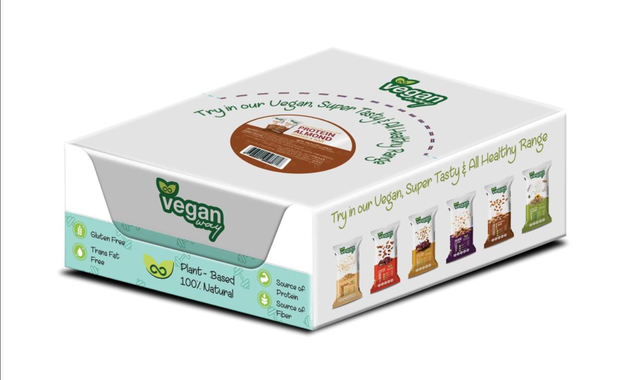 Pack of 12 Vegan Almond Granola Bars