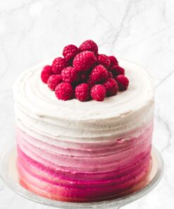 Vegan Vanilla Raspberry Cake
